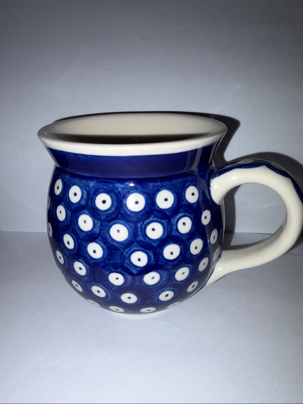 Polish Pottery 10 oz. Handcrafted Dot to Dot Ceramic Mug